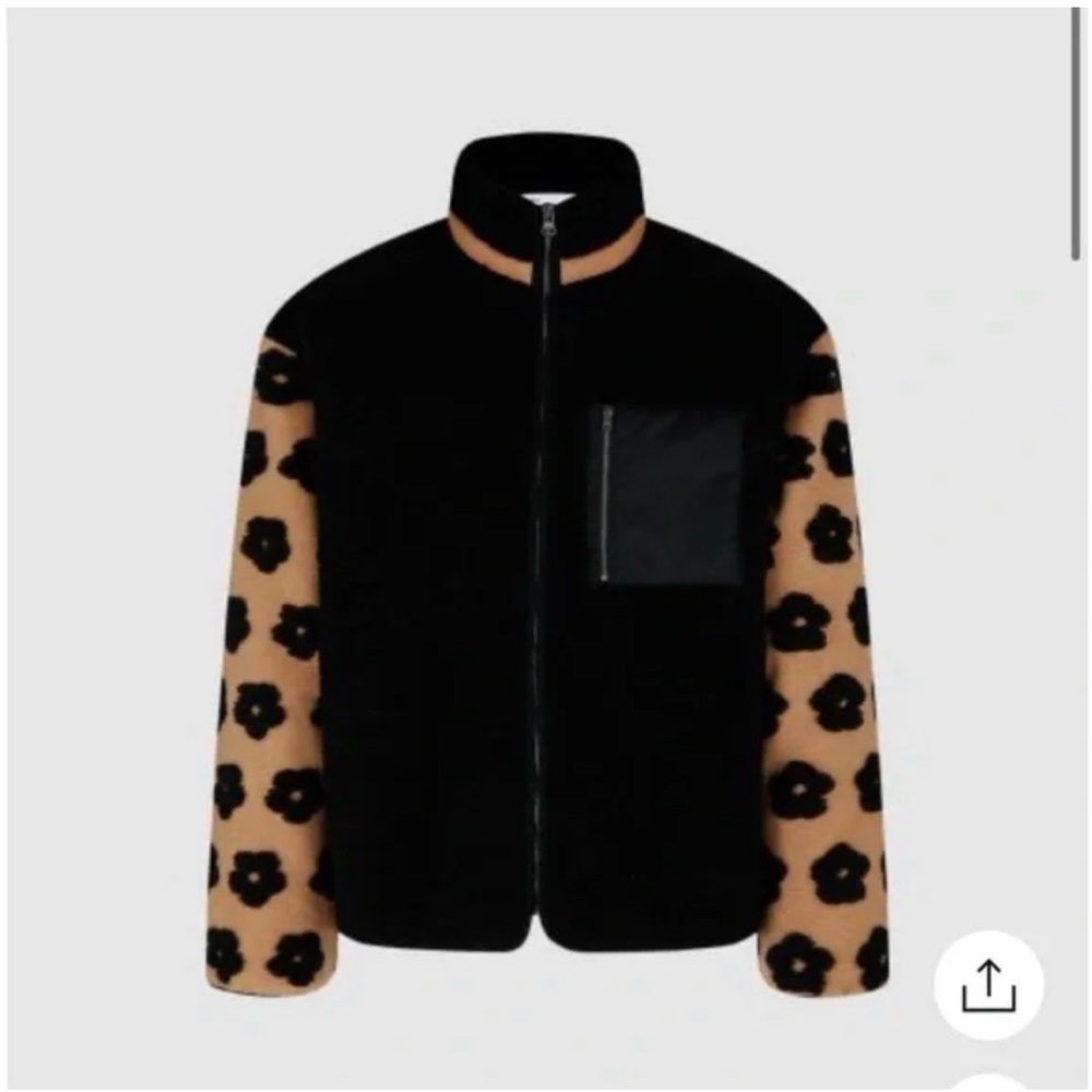 Sundae School Milk Tea Boba Flower Fleece Zip Up